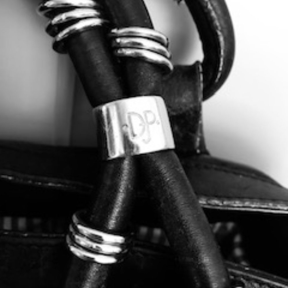 Donald J Pliner Patent Black Leather Handbag - Picture 2 of 15
